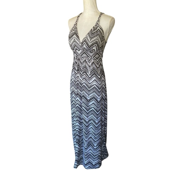 Heart Soul Black and White Zigzag Maxi Dress - Picture 1 of 10